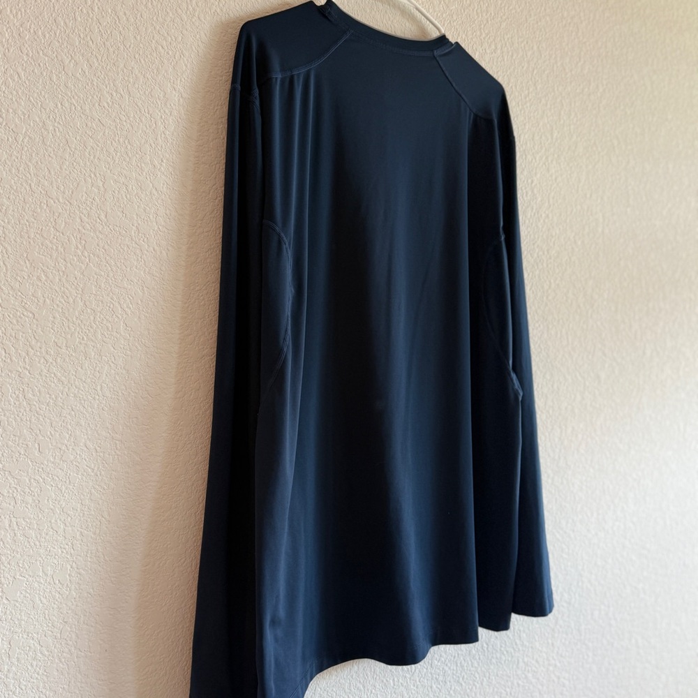 Nike Pro Dri-Fit Men’s Long Sleeve Athletic Shirt XXL– Dark Navy Performance Top - Picture 2 of 16